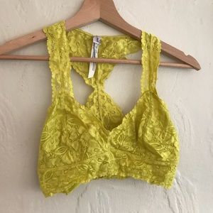 Free people bright yellow bralette
